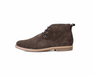 Men's ankle boots, brown, velor