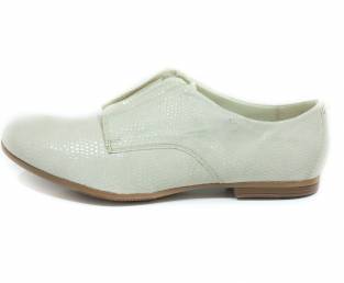 Borovo kožna ženska cipela, ravni đon, bijela