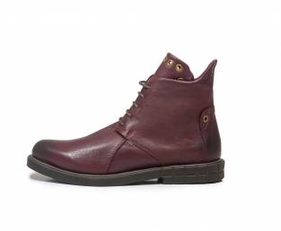Women's ankle boots, Bueno, burgundy, with detail
