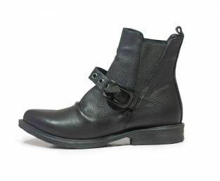 Women's ankle boots, Bueno, black, with detail