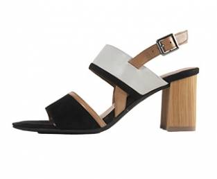 Tamaris kožna ženska sandala, Crno-bijela
