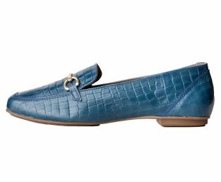 Borovo kožna ženska cipela, Plava, Kroko