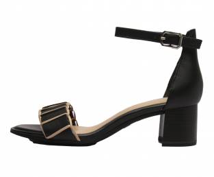 Tamaris kožna ženska sandala, Crna-bež