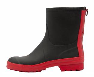 Rubber, rubber boots, Black-red