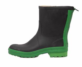 Rubber, rubber boots, Black-green