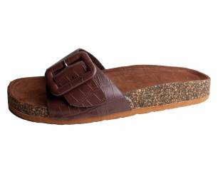 Women's slippers, Cognac