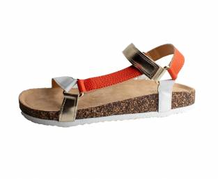 Women's sandals, Platina-orange