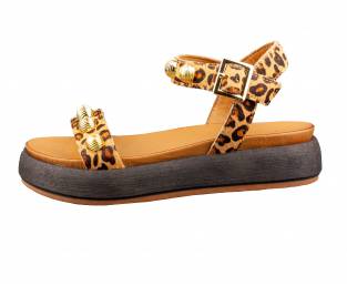 Inuovo kožna ženska sandala, Leopard