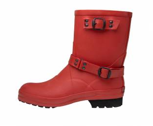Rubber women's boots, Red
