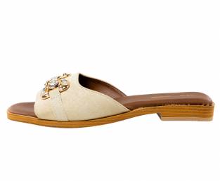  Borovo Women's slippers, Gold Beige