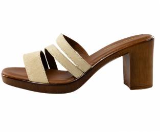 Borovo women's slippers, Golden Beige