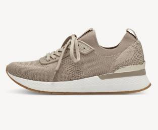 Tamaris, Women's sneakers, Ivory metalic